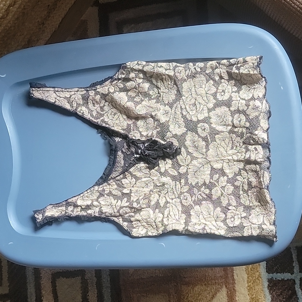 Vintage lace crop top